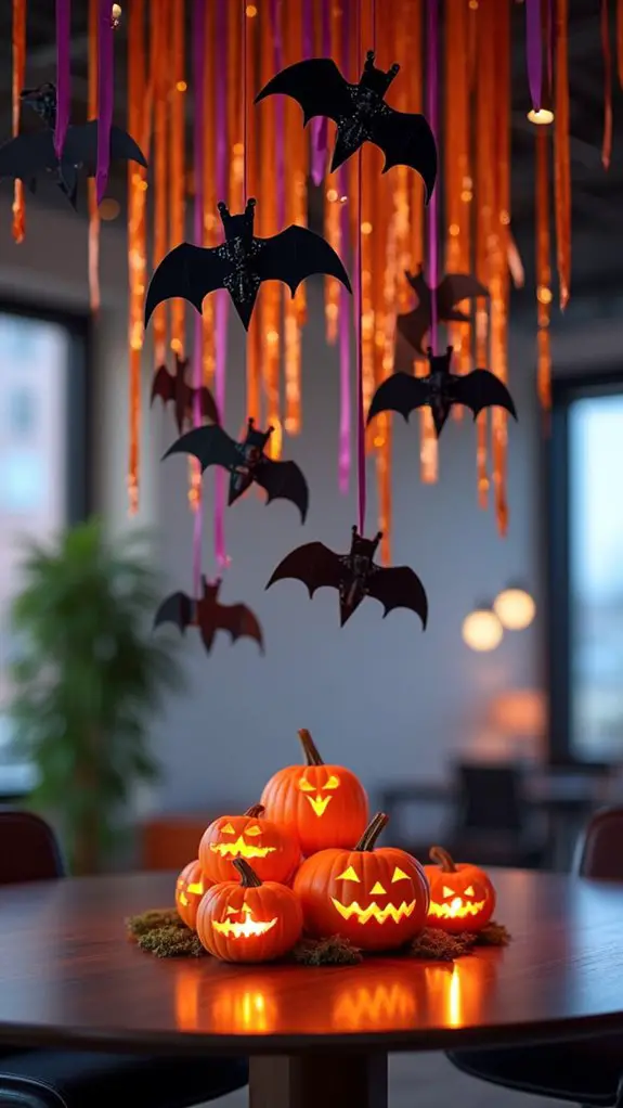 whimsical ceiling bat decorations