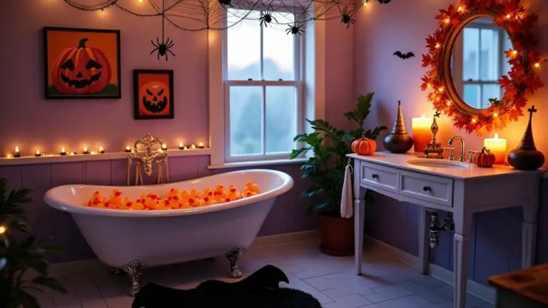 whimsical halloween bathroom decor