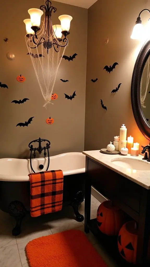 whimsical halloween bathroom decor