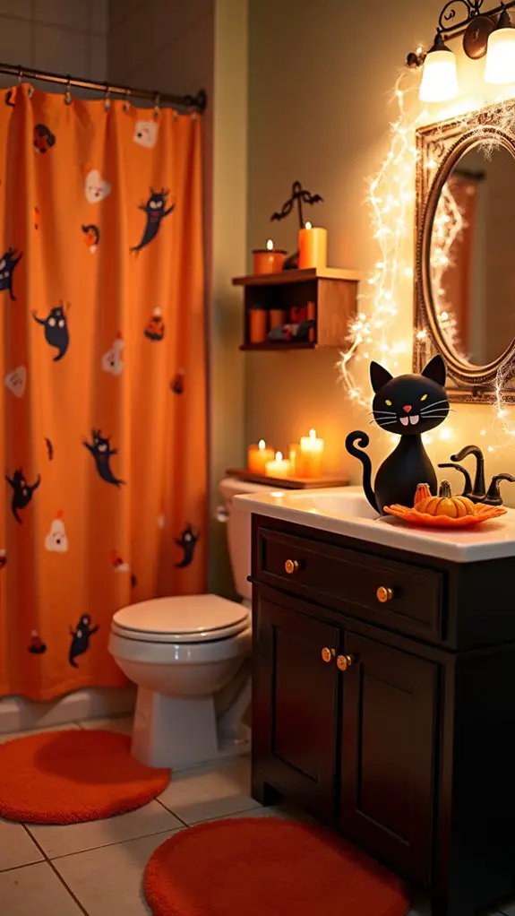 whimsical halloween bathroom decor