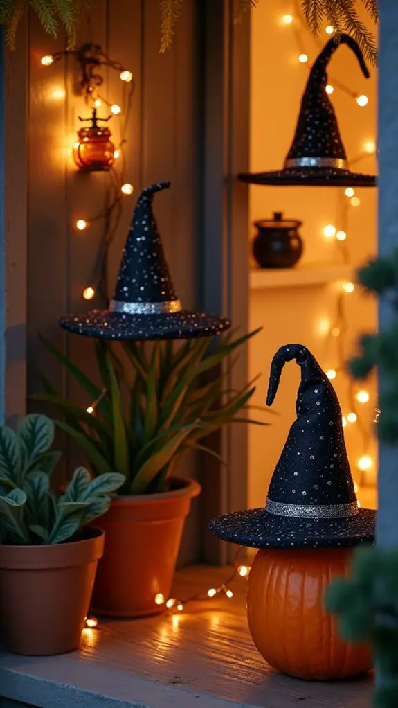 whimsical halloween door decor