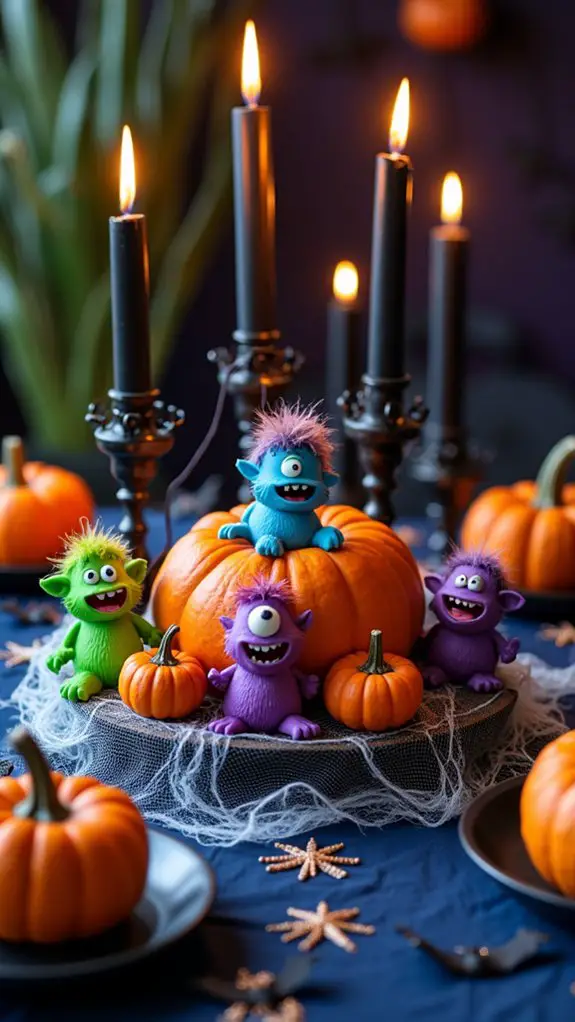 whimsical halloween monster decor
