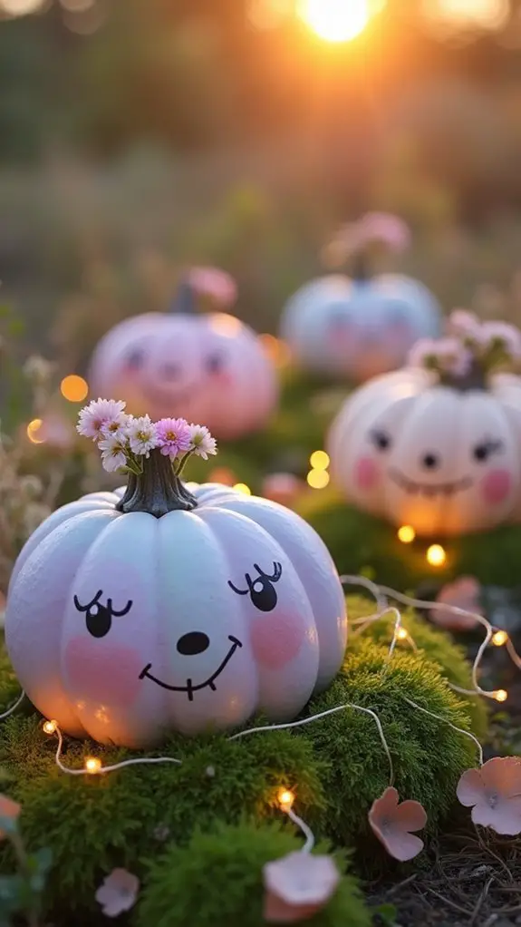 whimsical halloween pumpkin display