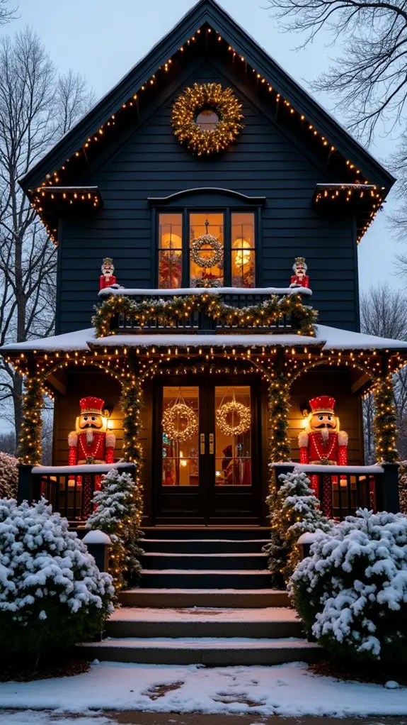 whimsical holiday nutcracker displays