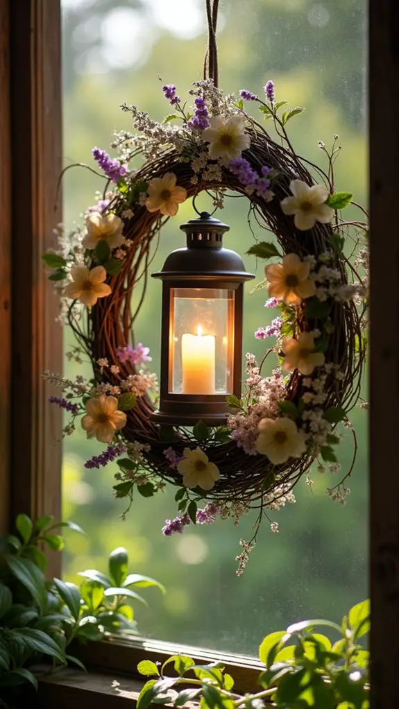 whimsical lantern wreath decorations
