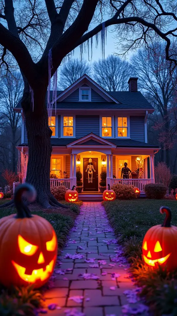 whimsical outdoor halloween art