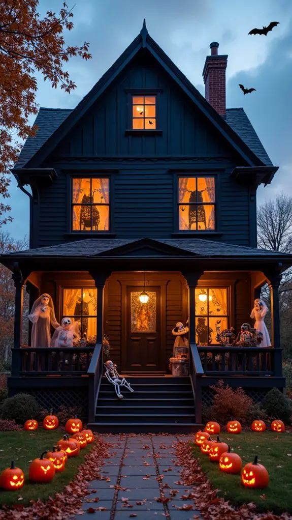 whimsical skeletons and ghouls
