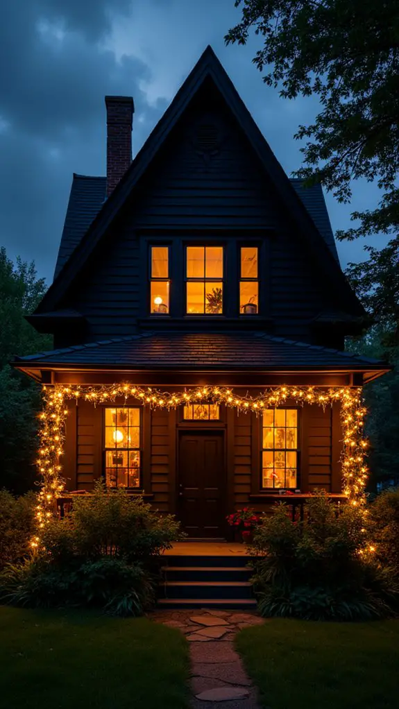 whimsical string lights enhance charm