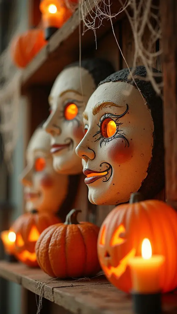 whimsical vintage halloween masks