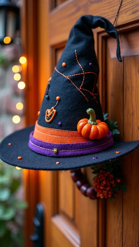 whimsical witch hat decor