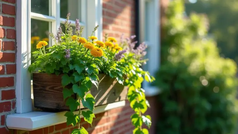 window planters bursting greenery