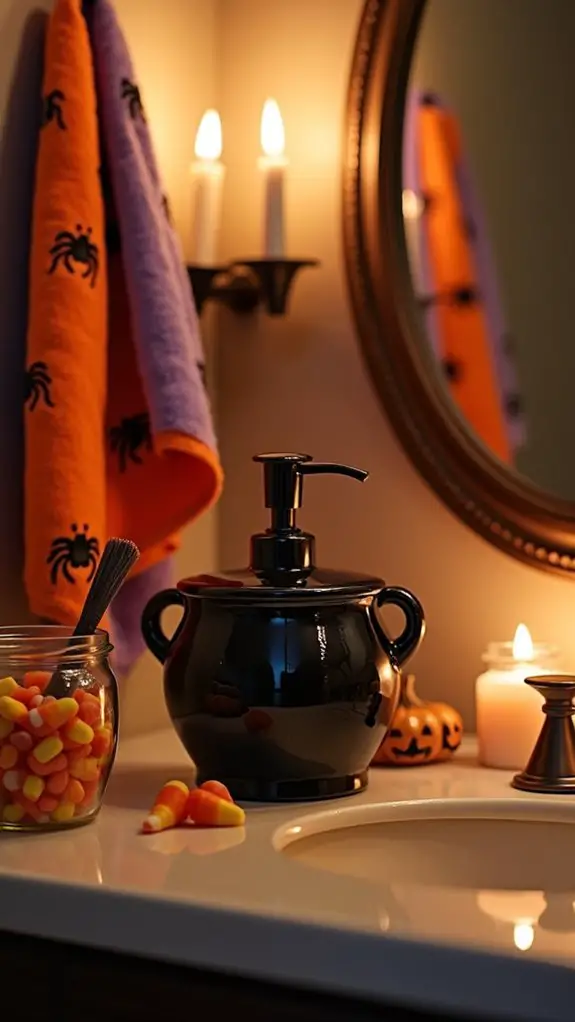 witchy themed bathroom decor