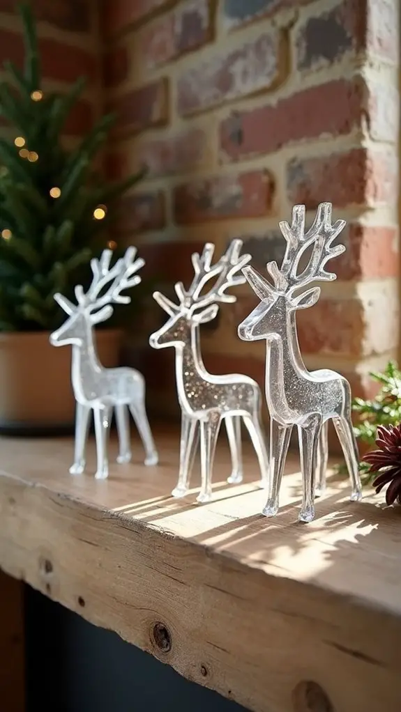 acrylic reindeer holiday decor