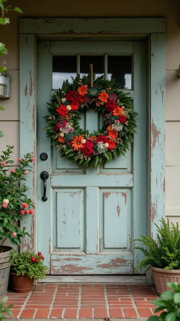 artistic vibrant canvas wreaths
