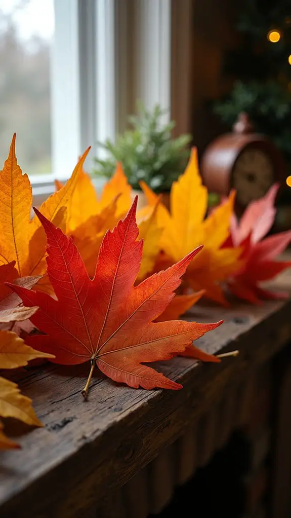 autumn leaves christmas decor
