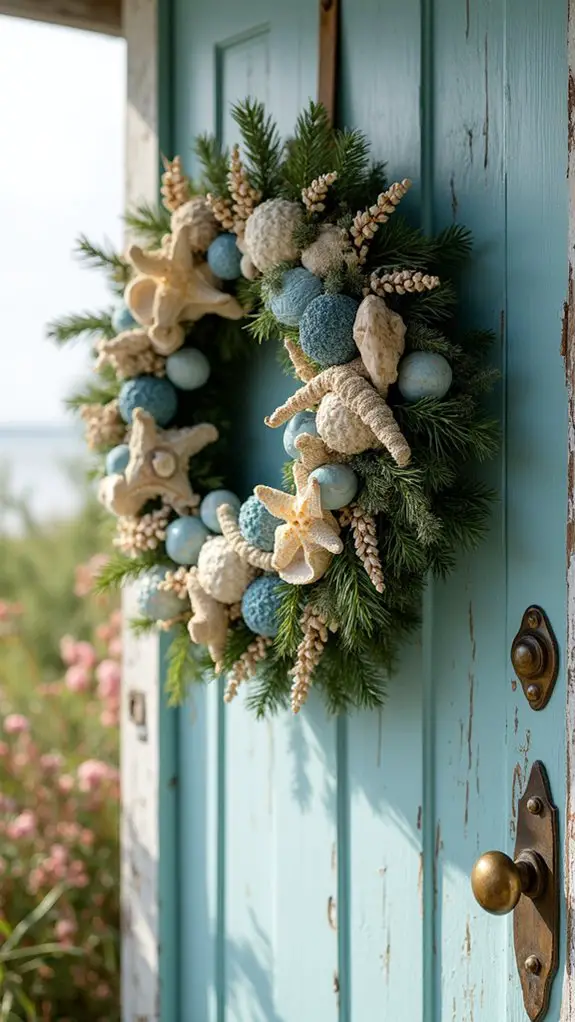 beach inspired natural wreaths
