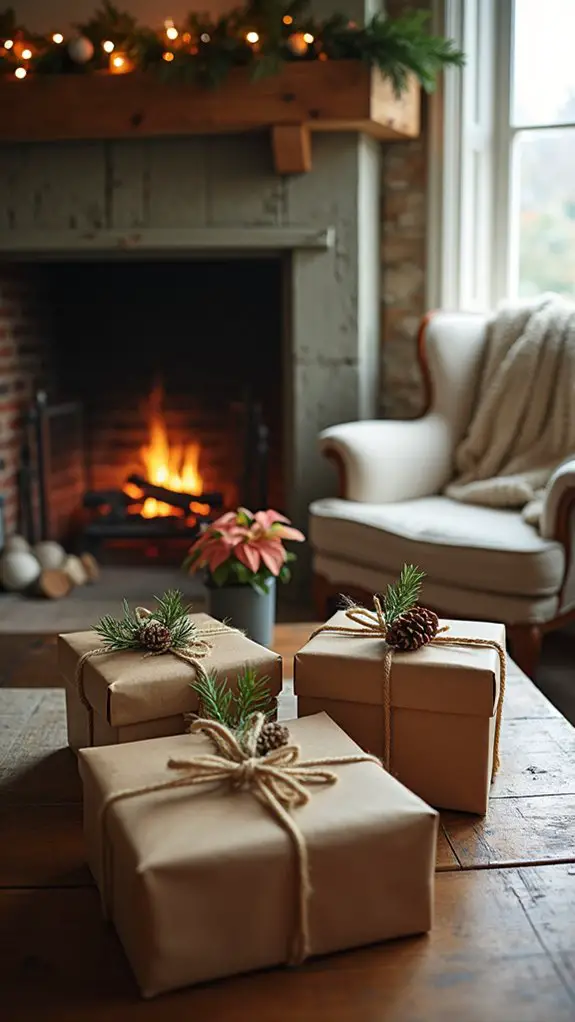 beautifully wrapped holiday gifts