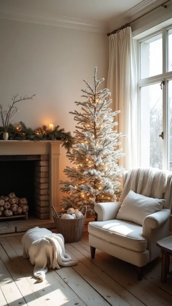 birch branches and cotton