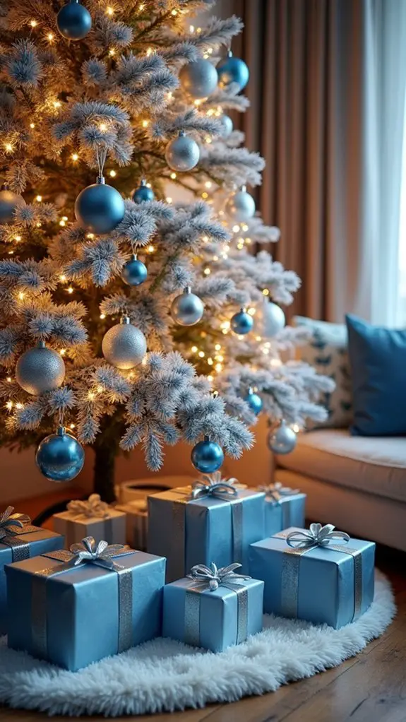 blue and silver gifts