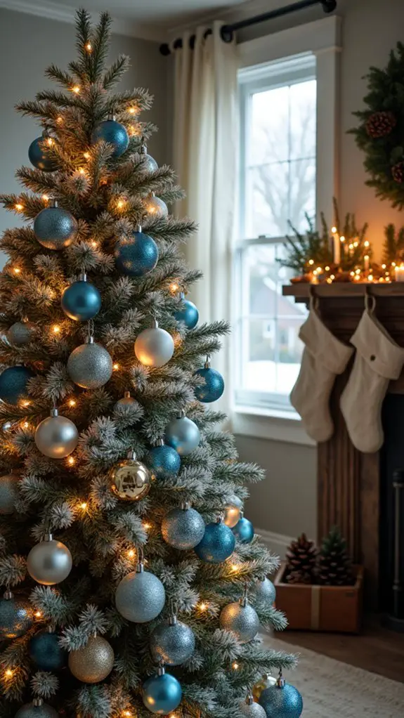 blue silver ornament elegance