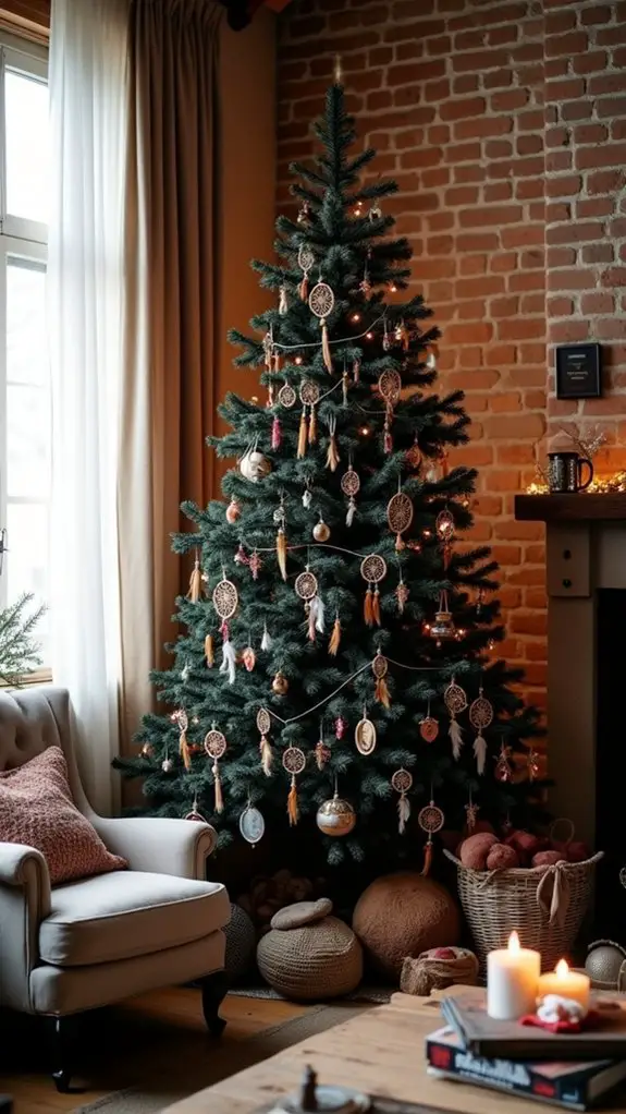 bohemian christmas tree decor