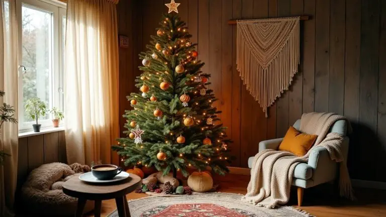 19 Boho Christmas Tree Ideas That Radiate Free-Spirited Style bohemian inspired festive decorations