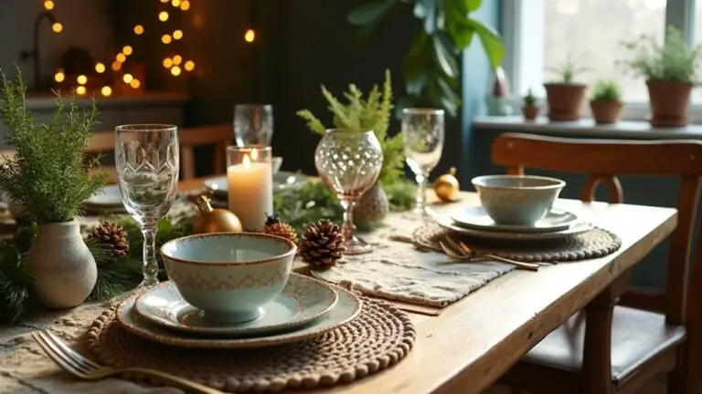 23 Boho Christmas Table Ideas for Free-Spirited Holiday Charm boho inspired holiday table decor