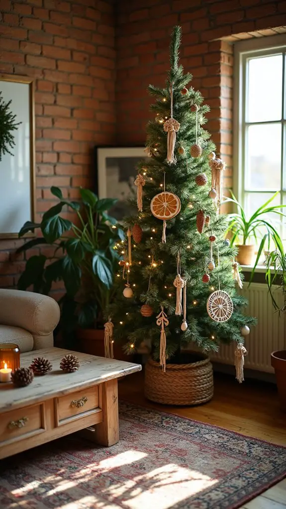 boho macram holiday decor