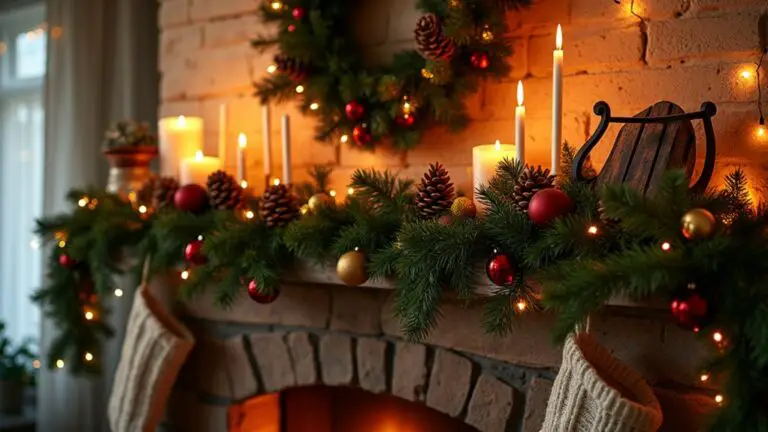 19 Dramatic Christmas Mantle Decor Ideas That Make a Bold Statement bold christmas mantle decor