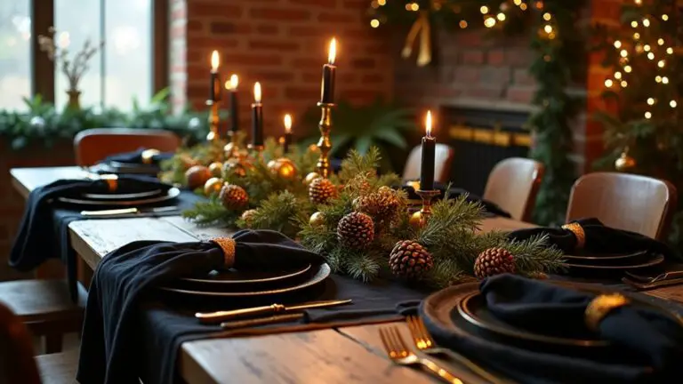 18 Black and Gold Christmas Table Ideas That Look Bold and Modern bold modern christmas decor