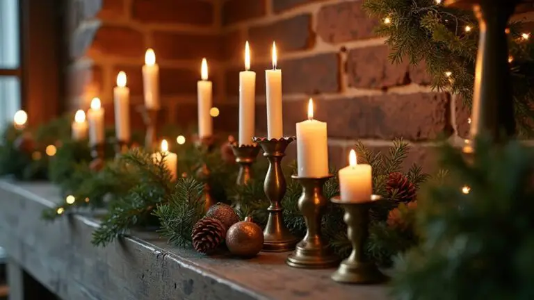 19 Brass Candlestick Christmas Mantle Ideas That Bring Old-World Elegance brass candlesticks for christmas