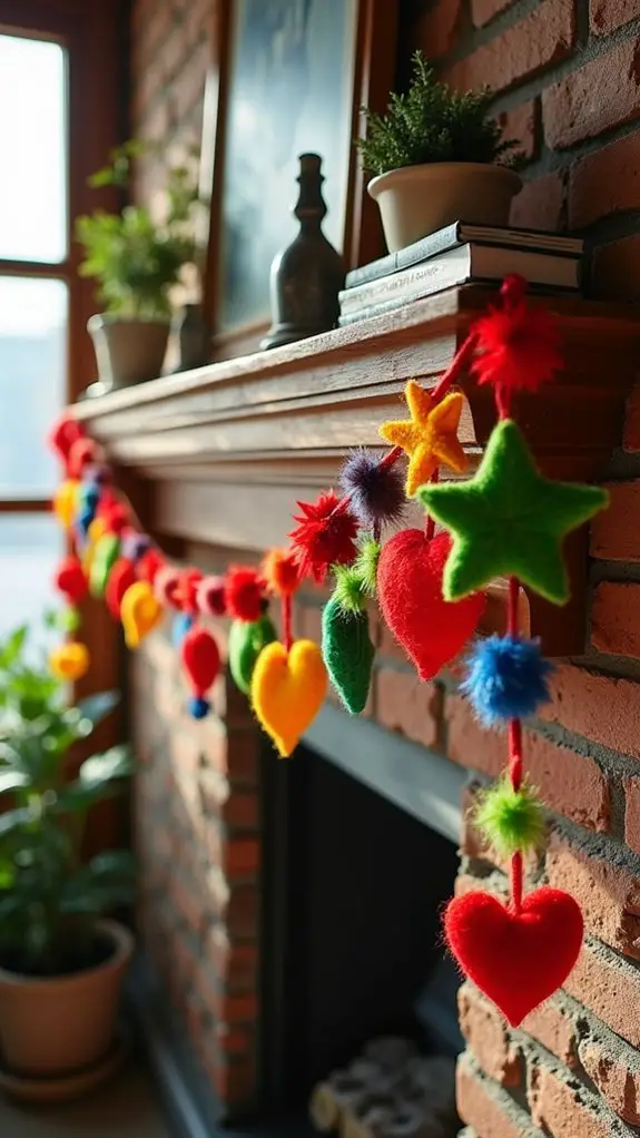 bright bold cheerful garland