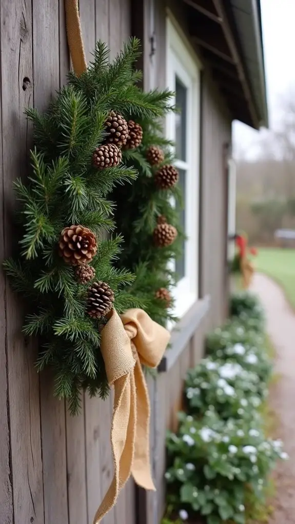 burlap farmhouse christmas wreaths