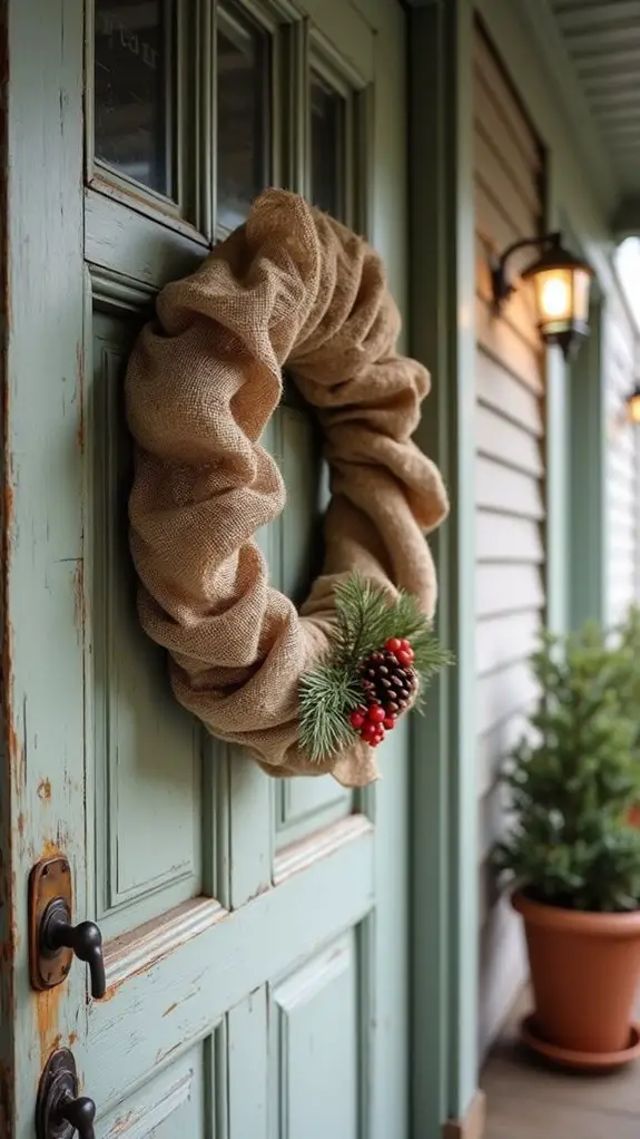 burlap jute twine wreath