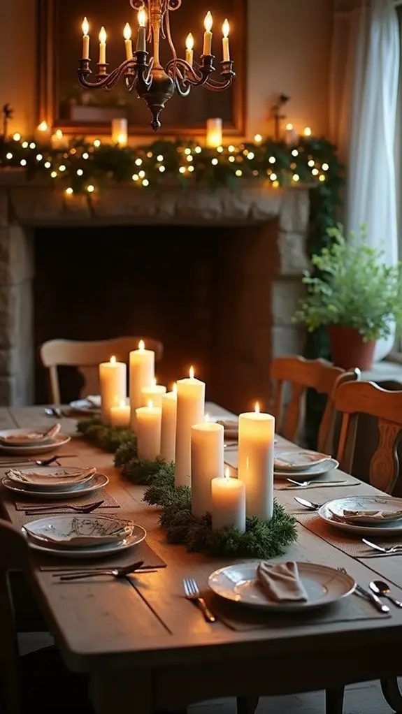 candlelight creates cozy ambiance