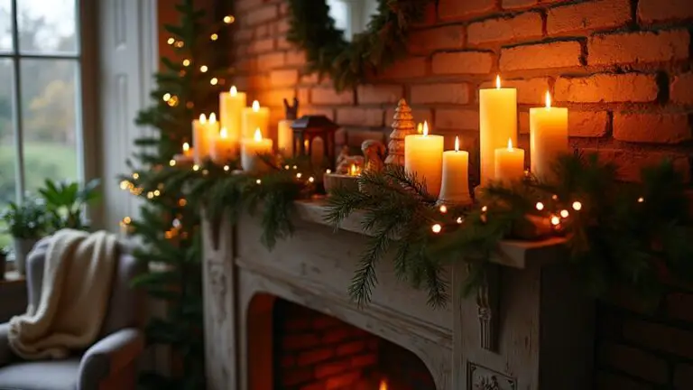 21 Candlelit Christmas Mantle Ideas That Create a Dreamy Atmosphere candlelit christmas mantle decorations
