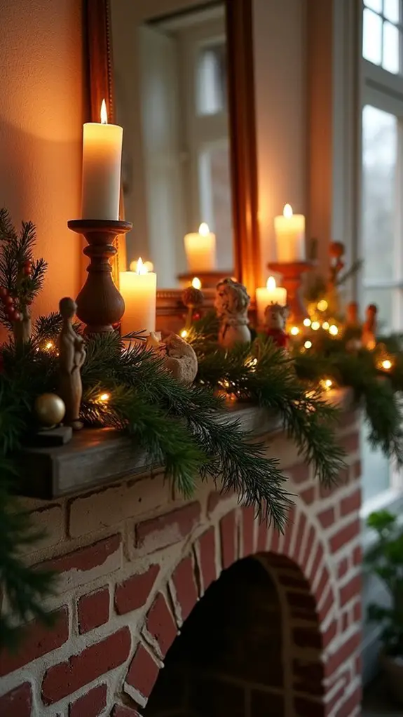 candlelit cozy holiday decor