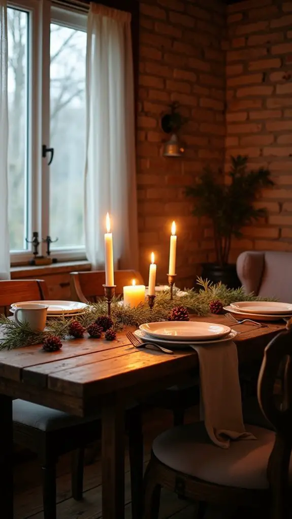 candlelit intimate dining atmosphere