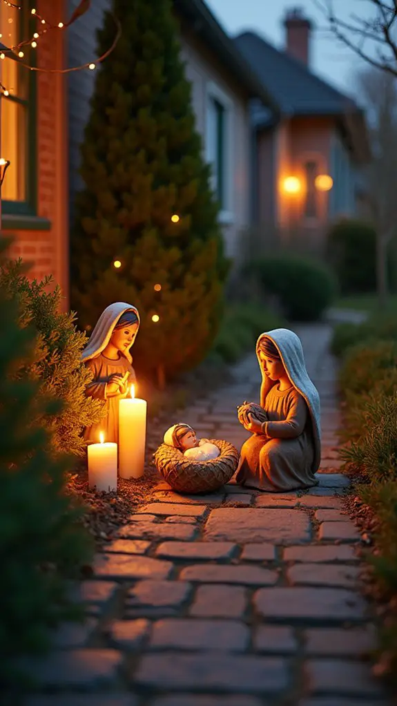 candlelit nativity scene ambiance