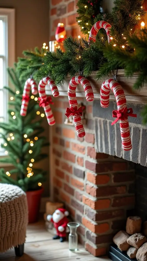 candy cane holiday decor