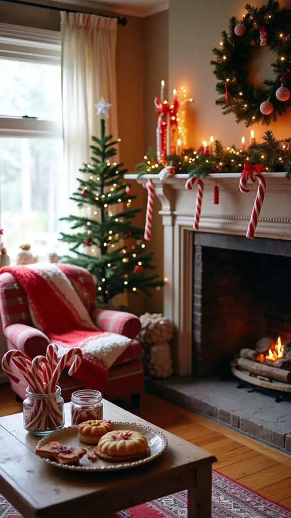 candy cane holiday decor