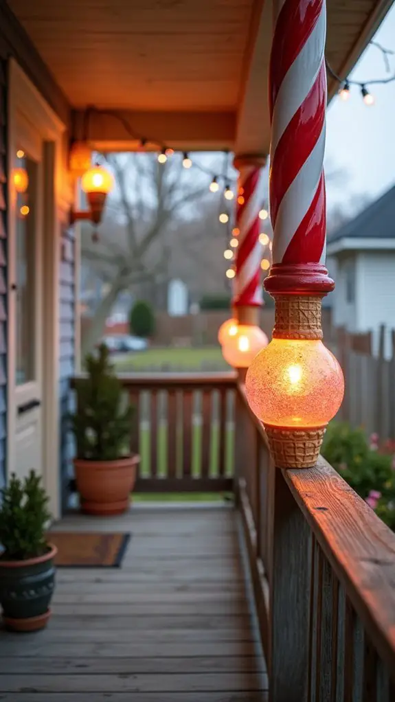 candy cane holiday lights