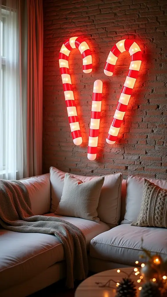 candy cane led decor