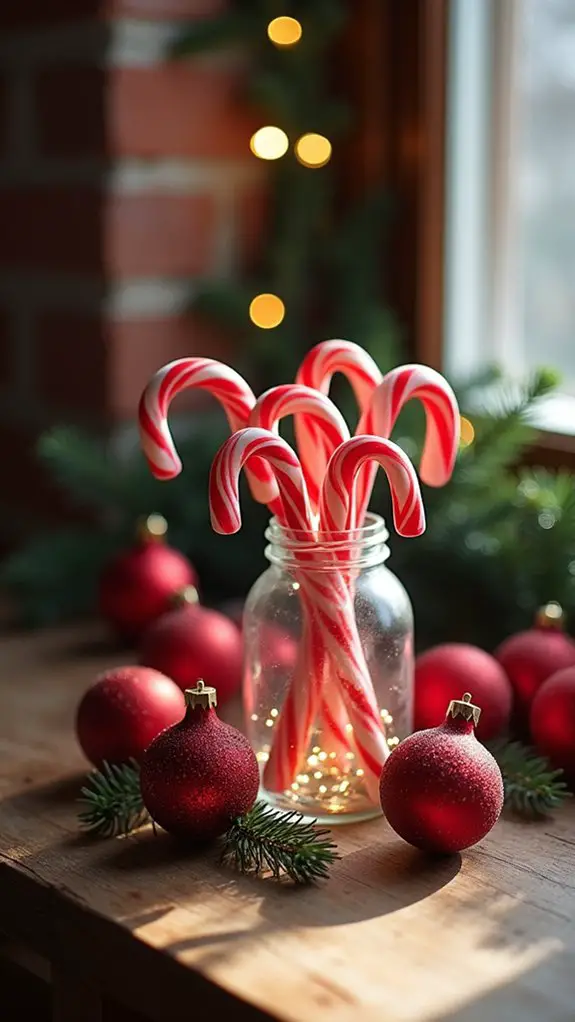 candy canes enhance decor