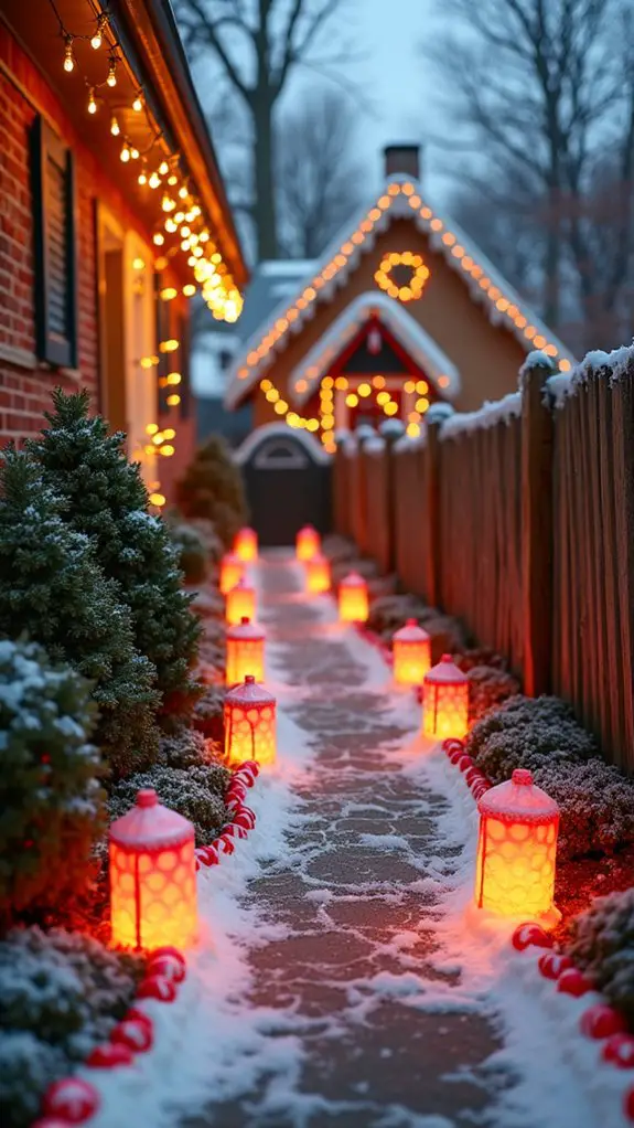 candy lit gingerbread pathways
