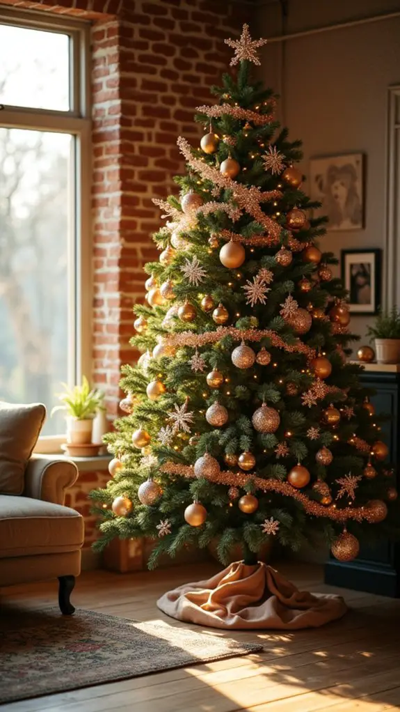 champagne and peach accents