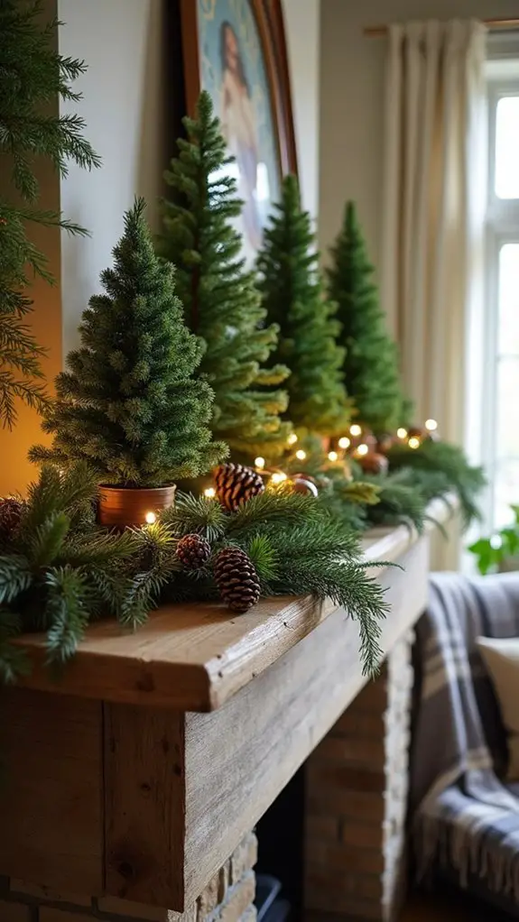 charming festive mantle decor