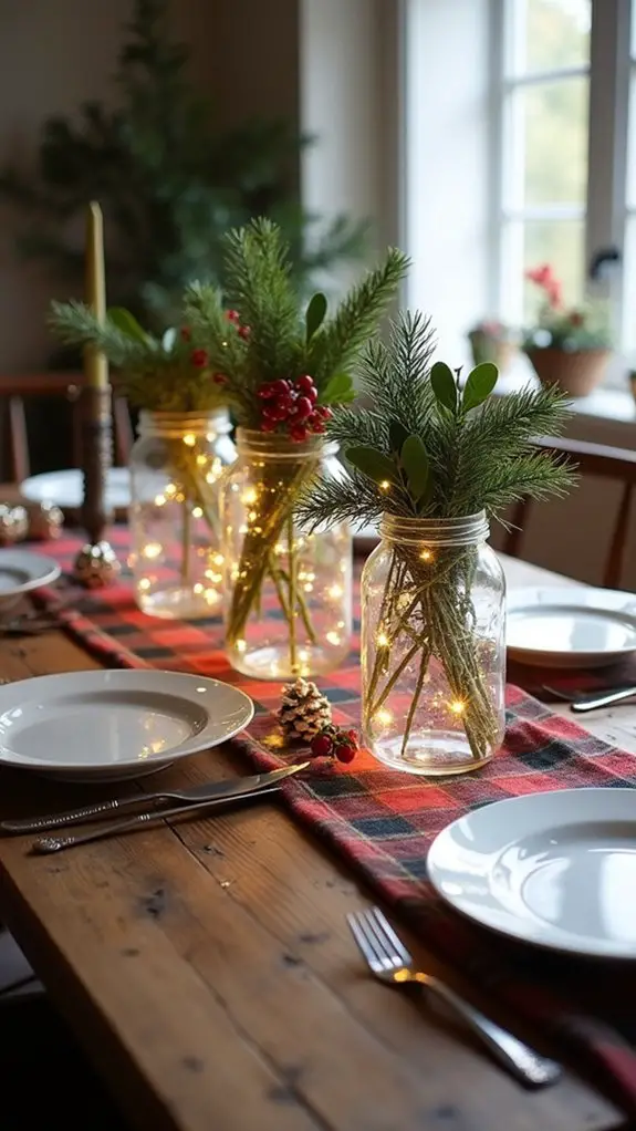 charming festive mason jars