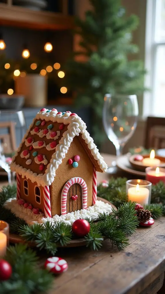charming gingerbread house centerpiece
