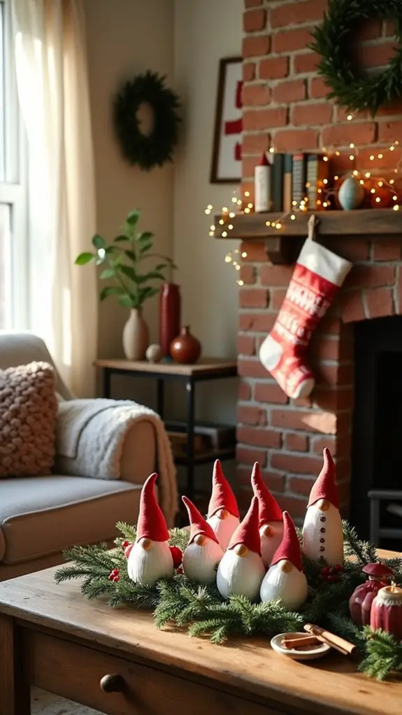 charming holiday figurines enhance